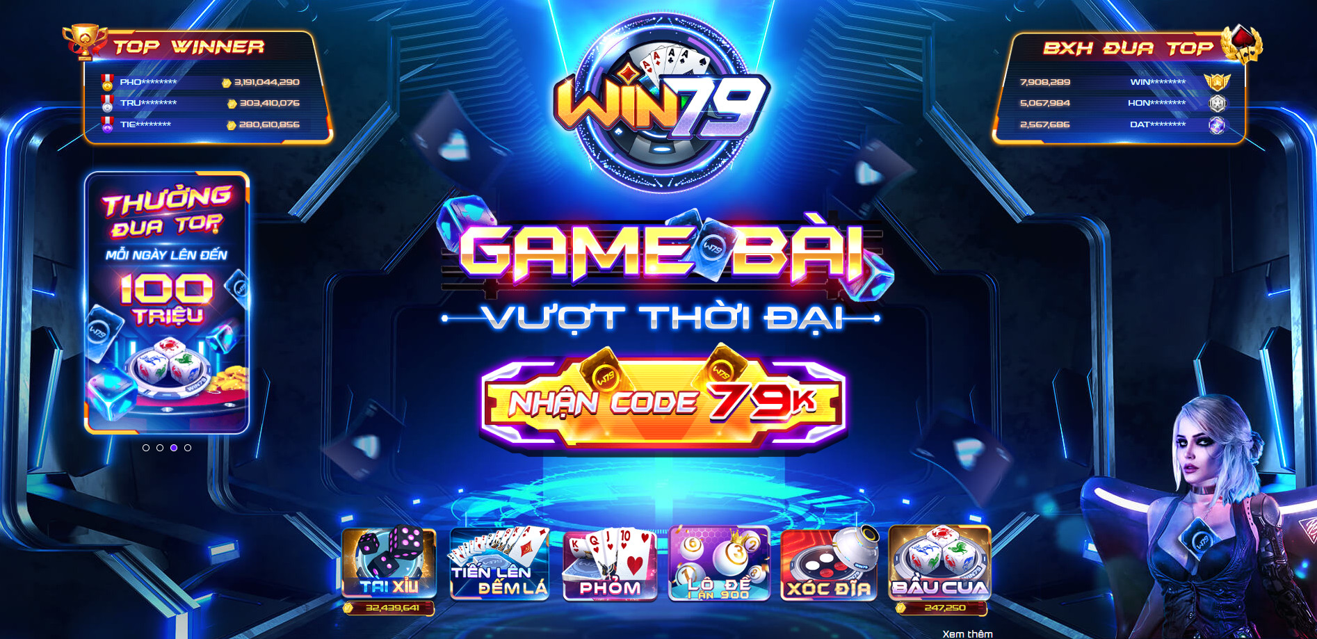 Win79 - Cổng game đổi thưởng uy tín mới nổi